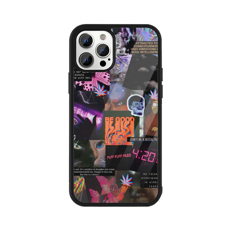 Aesthetic Collage iPhone Glass Cover