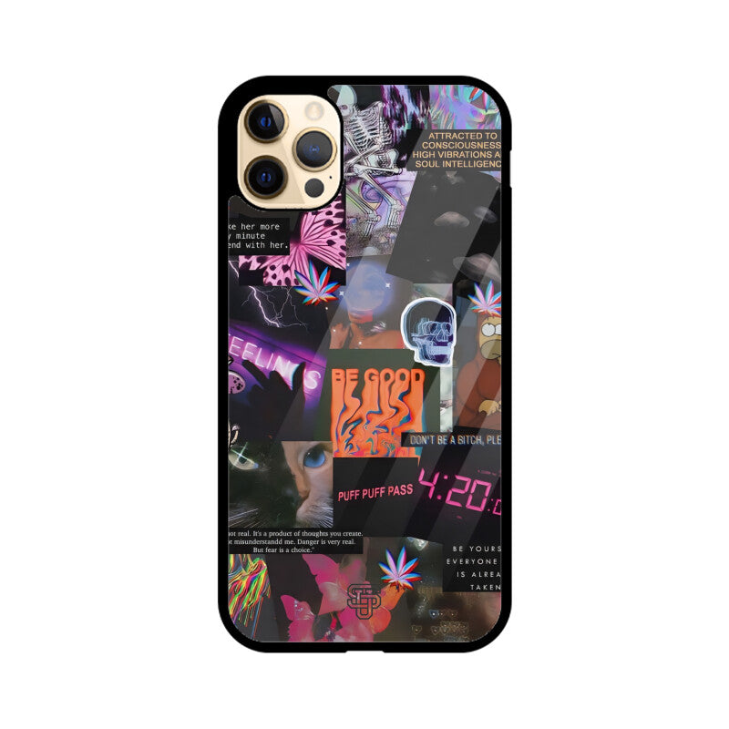 Aesthetic Collage iPhone Glass Cover