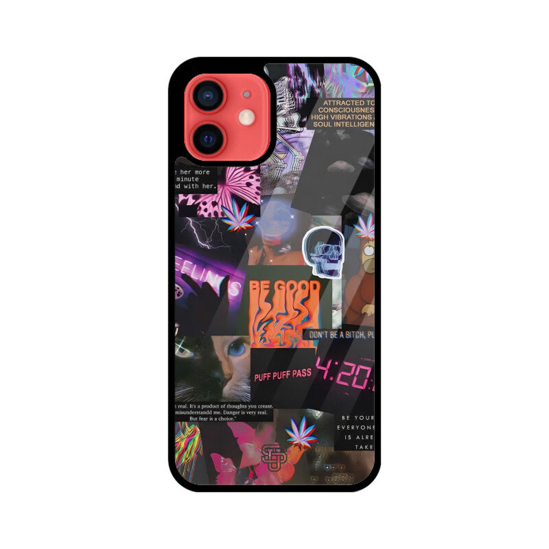 Aesthetic Collage iPhone Glass Cover