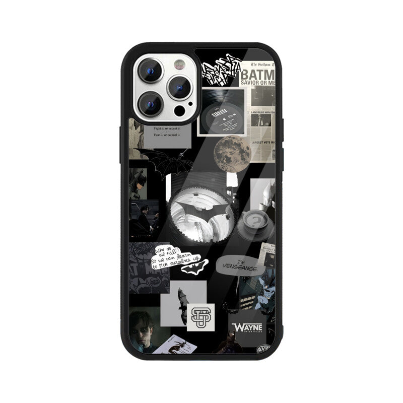 Batman Collage iPhone Glass Cover