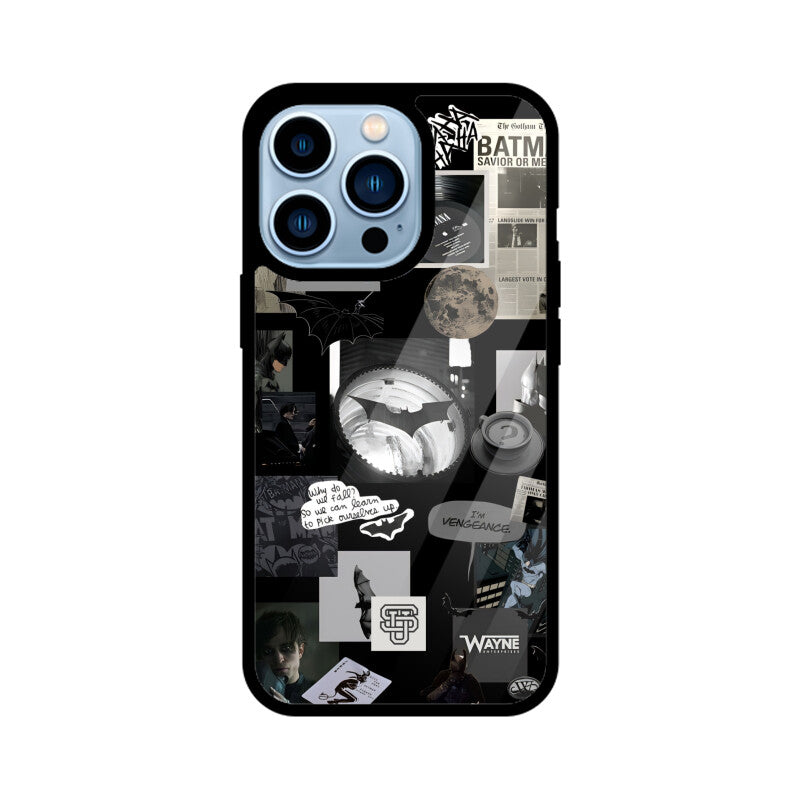 Batman Collage iPhone Glass Cover
