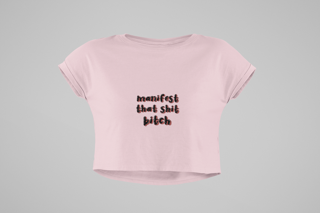 Baby Pink Manifest Crop Top
