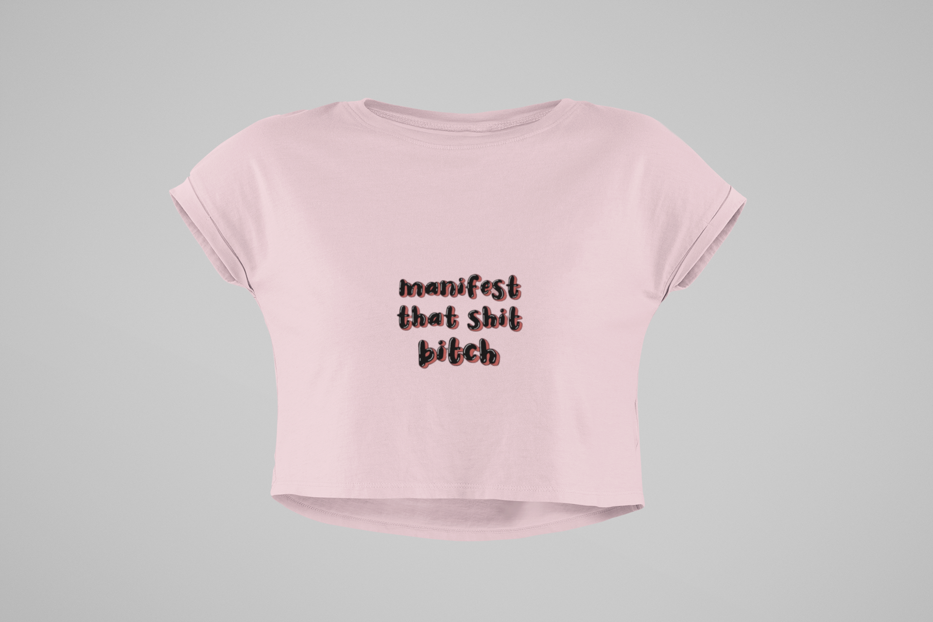 Baby Pink Manifest Crop Top