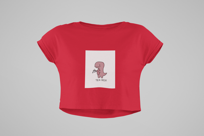 Red T REX Crop Top