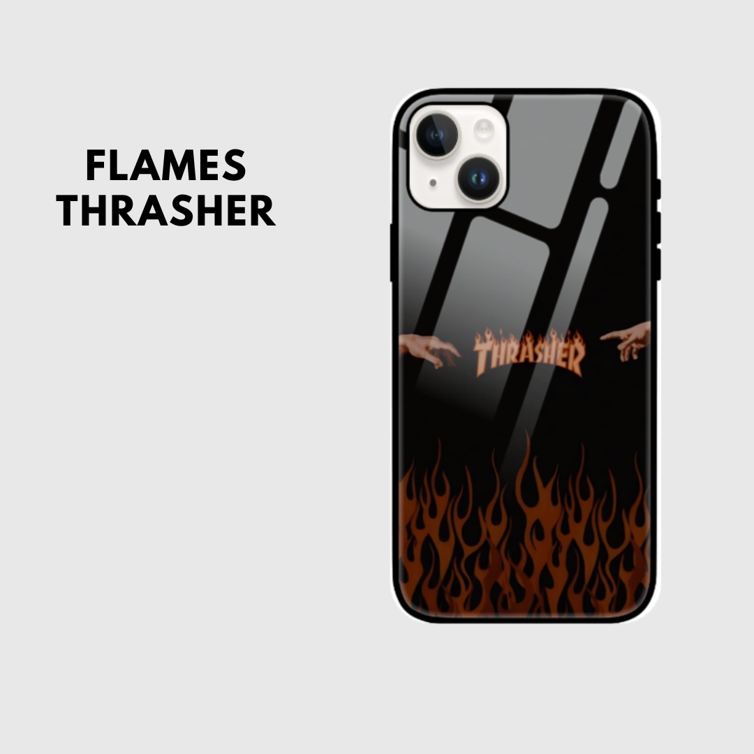 Flames IPhone Glass Back Cover