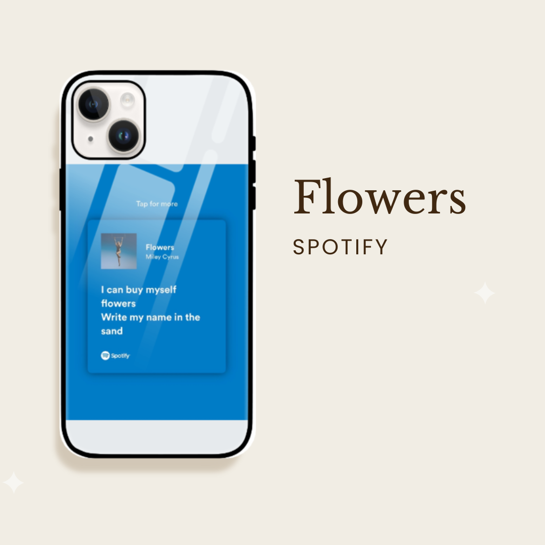 Flowers Spotify iPhone Glass Cover