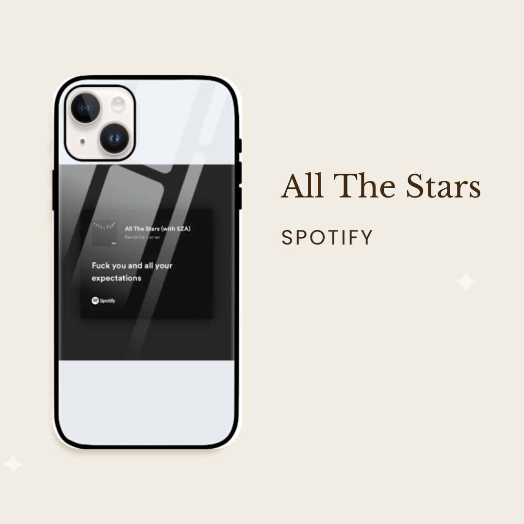 All The Stars Spotify iPhone Glass Cover