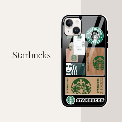 Starbucks Black iPhone Glass Case