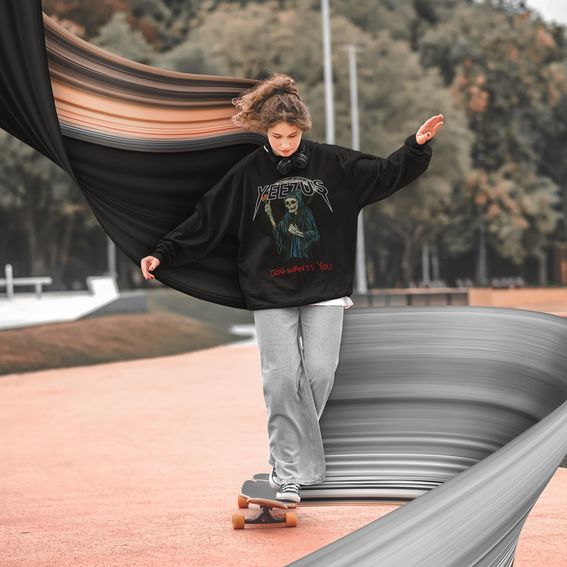 Yeezus Ye Oversized Fit Sweatshirt
