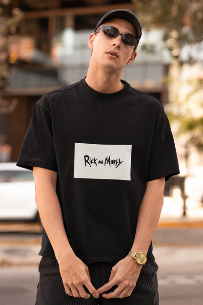 Rick and Morty Black Oversized Tshirt