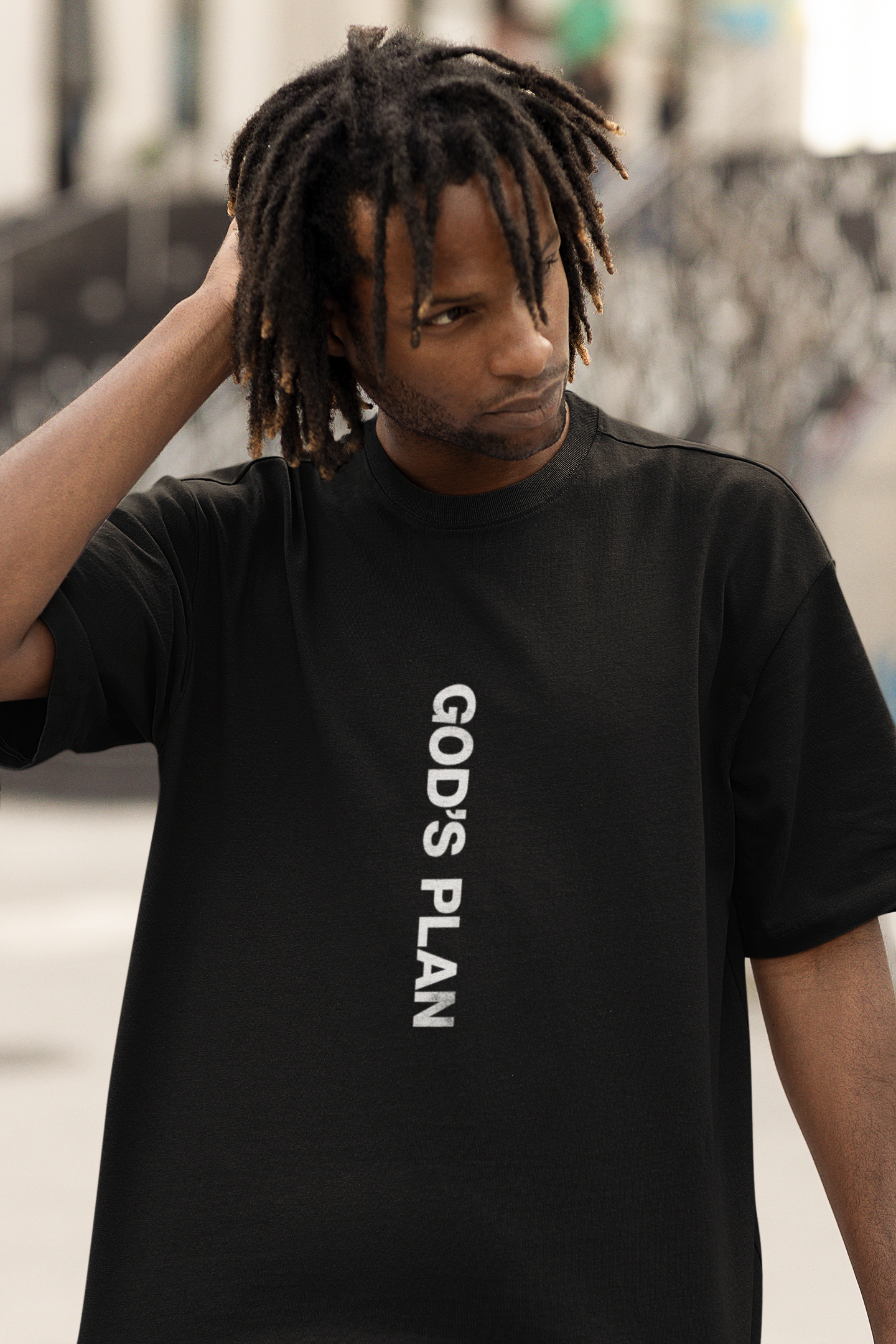 Black God's Plan Unisex Oversized Tshirt