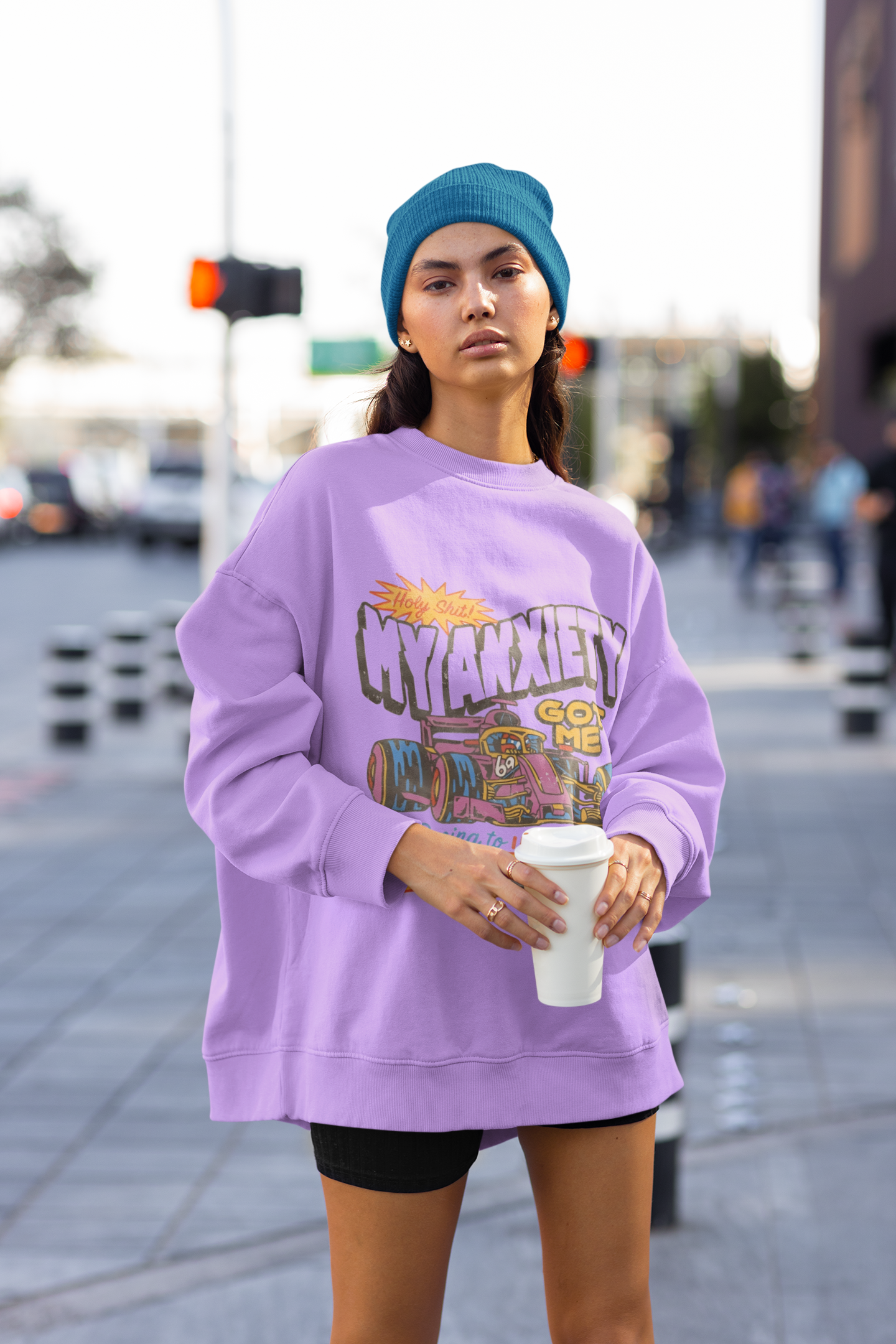 Anxiety Oversized Fit Thick Sweatshirt