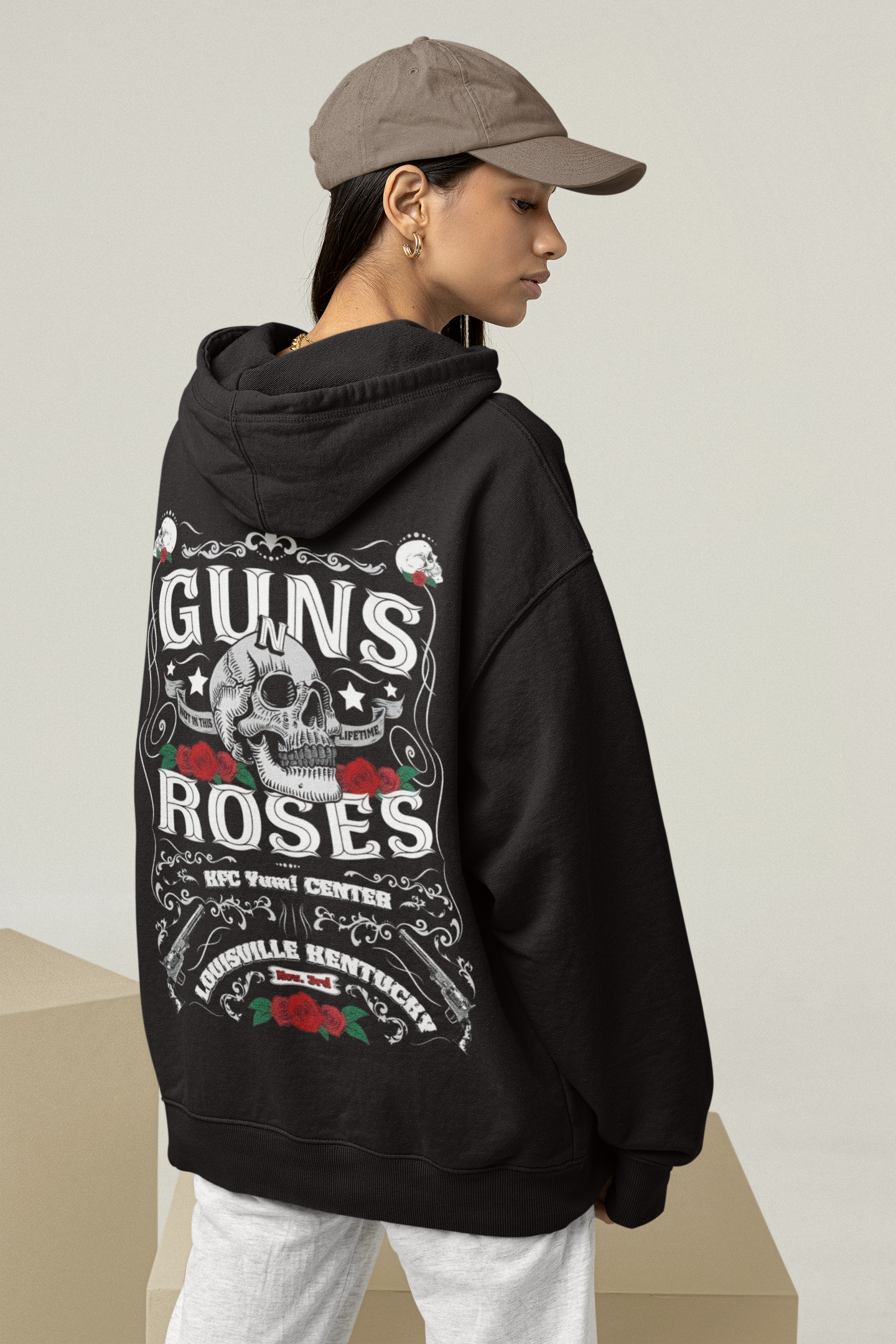 Guns & Roses Oversized Fit Hoodie