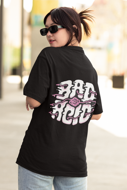 Bad Acid Black Unisex Oversized Tshirt