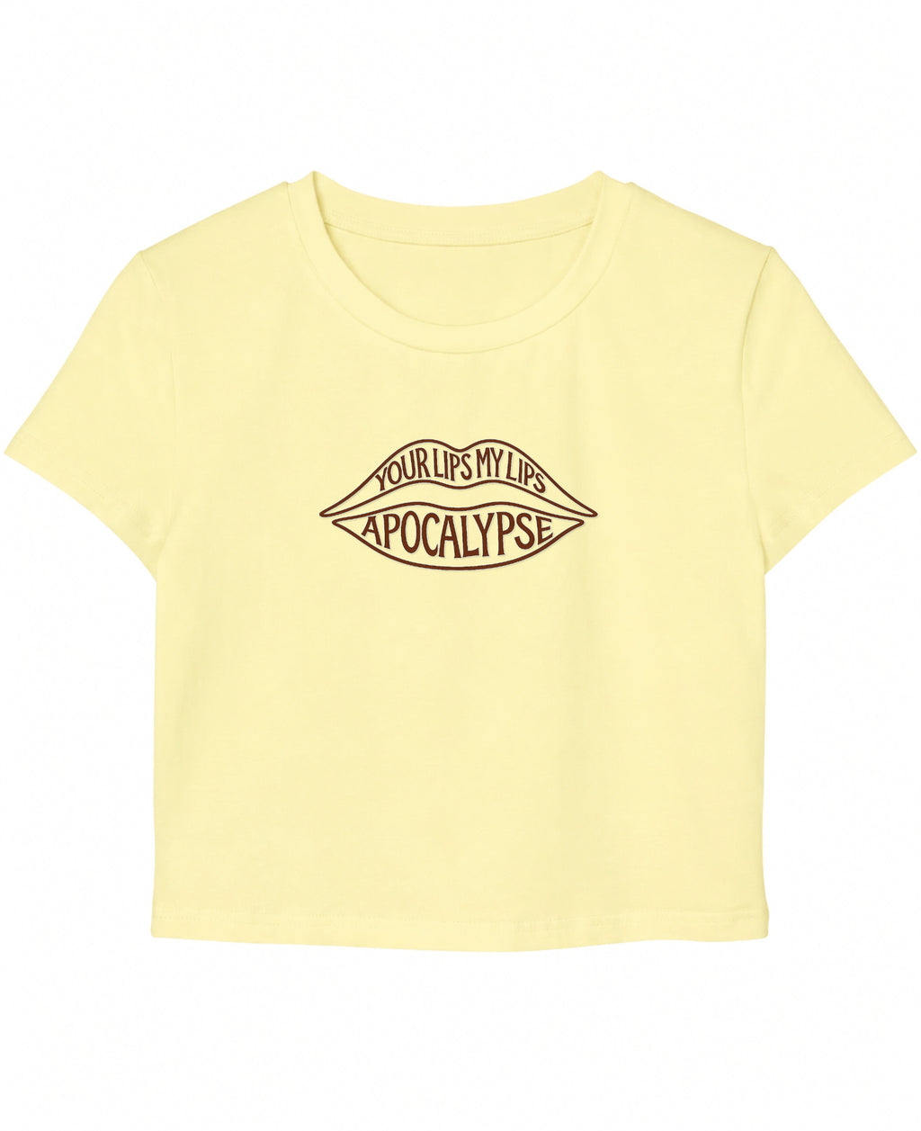 Butter Yellow Baby Tee Front Design