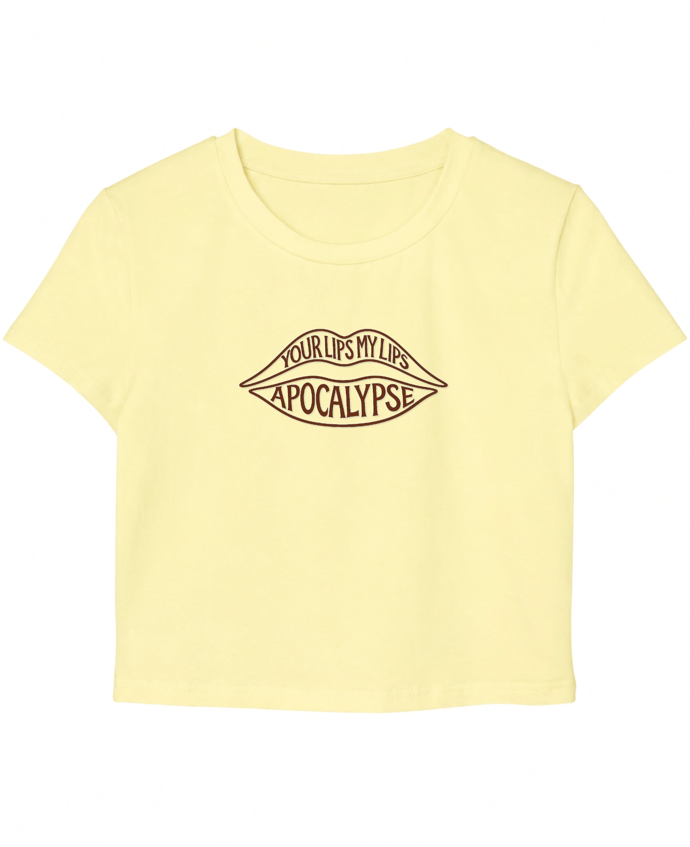 Butter Yellow Baby Tee Front Design