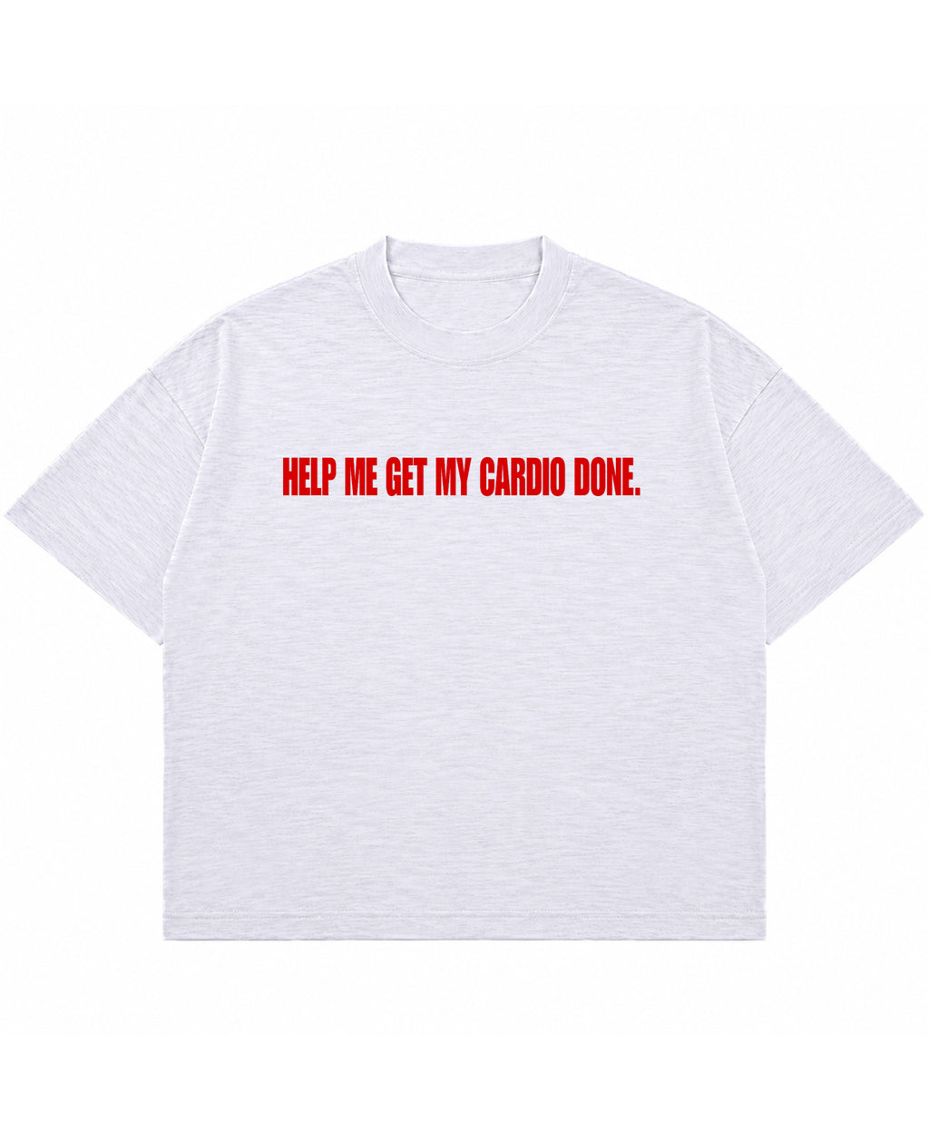 Dusty White Boxy Slub tee Front Design