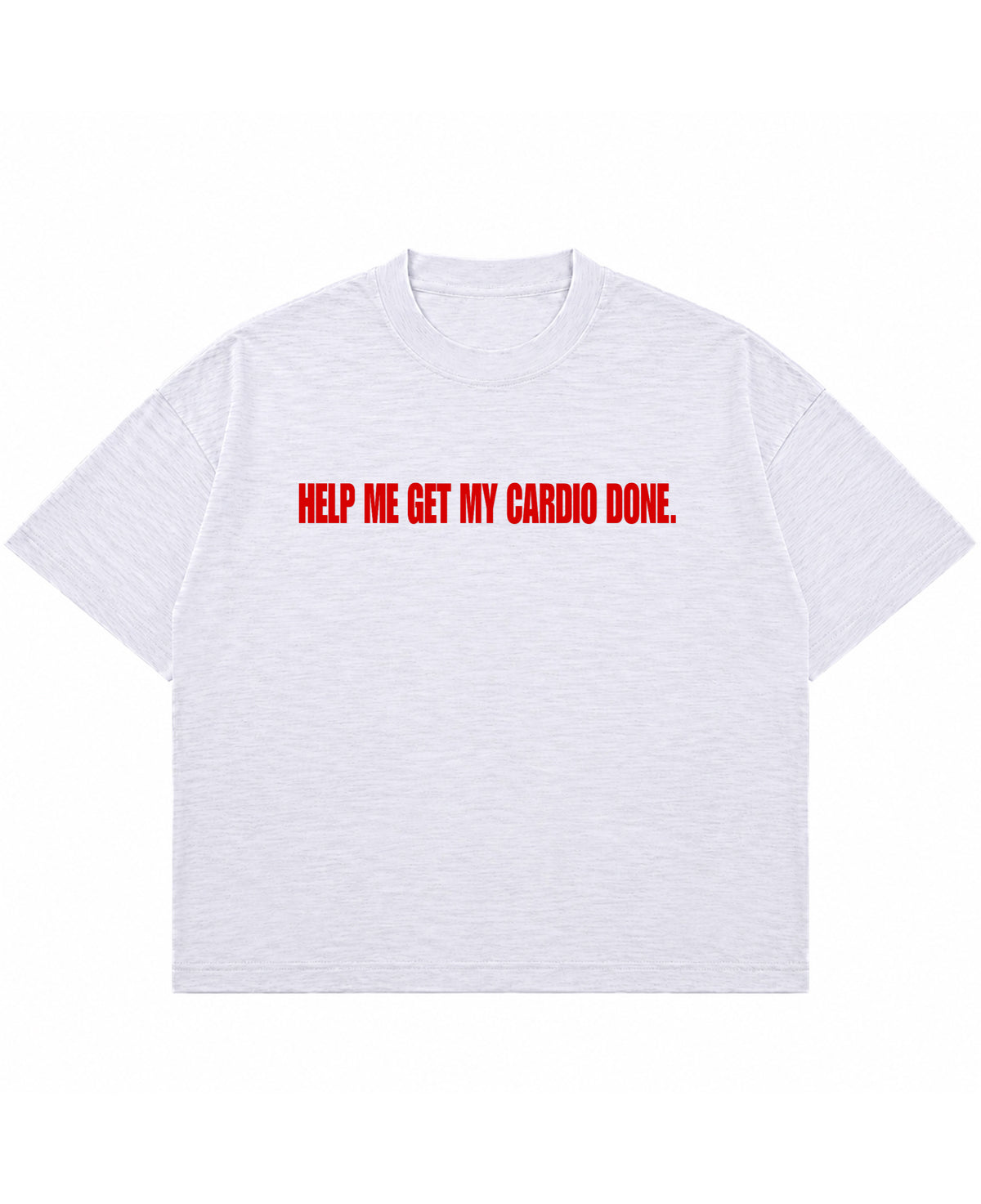 Dusty White Boxy Slub tee Front Design
