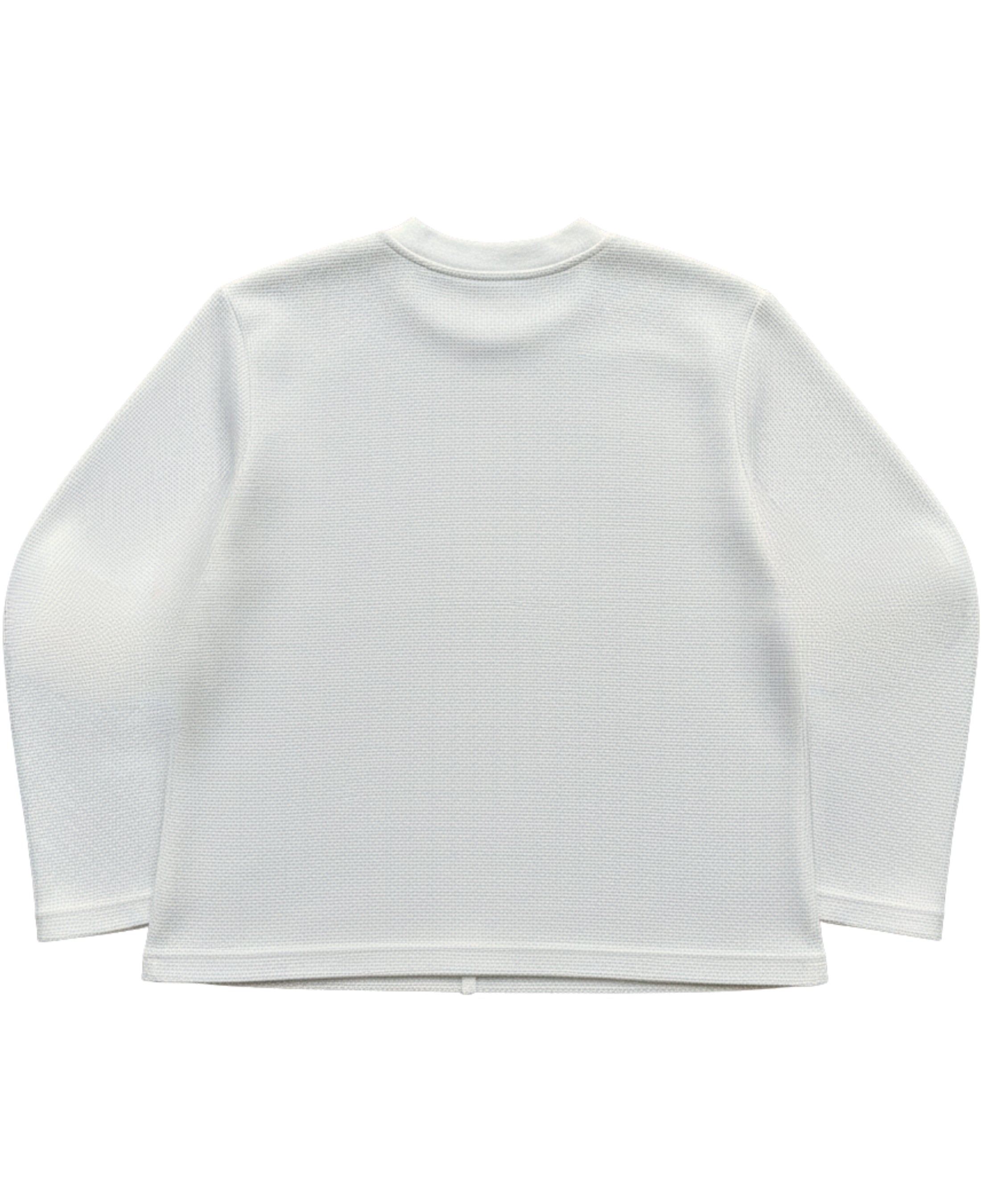 Off-white waffle knit oversized full-sleeve Back Design