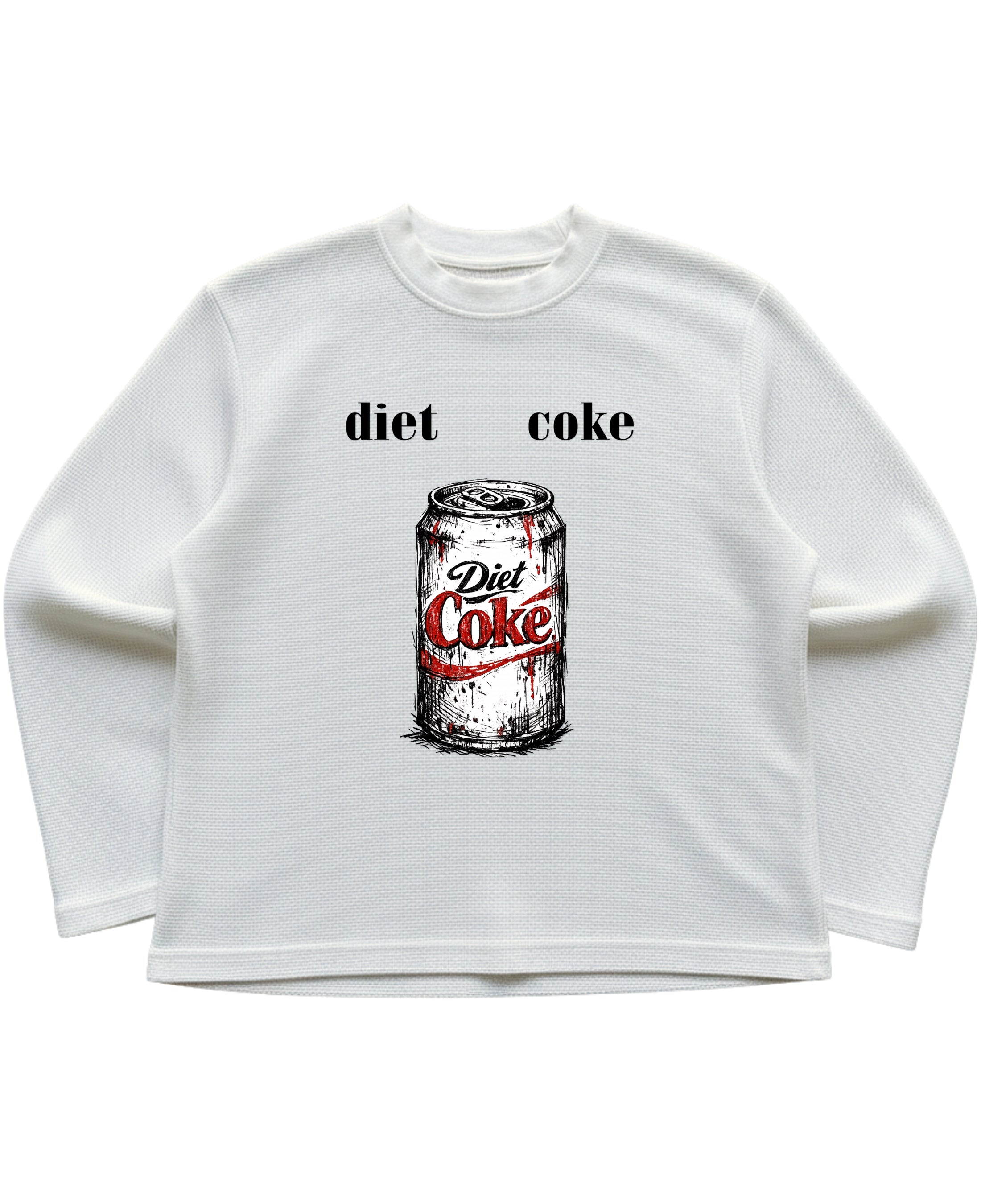 Off-white waffle knit oversized full-sleeve Front Design