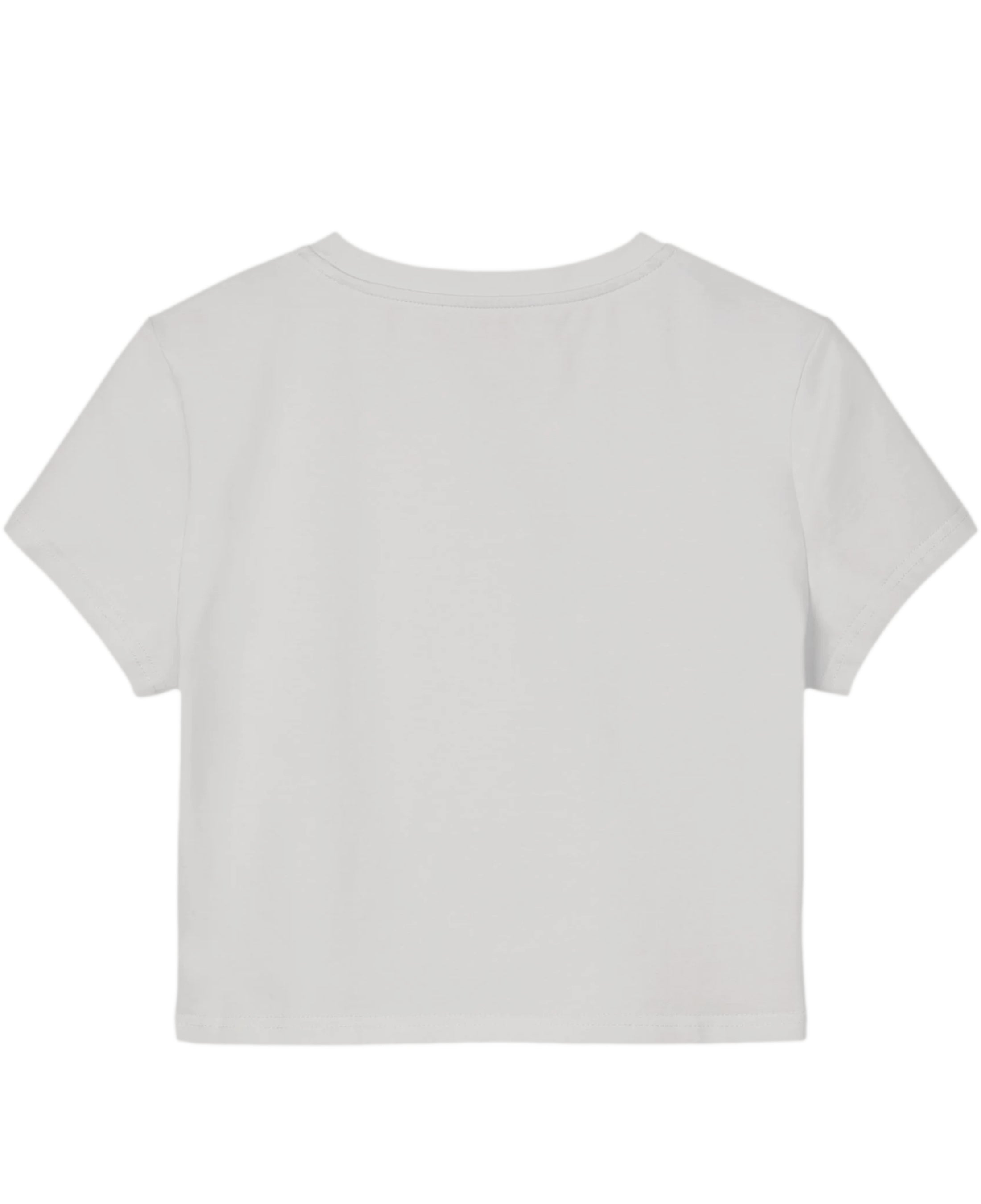 White Baby Tee Back Design