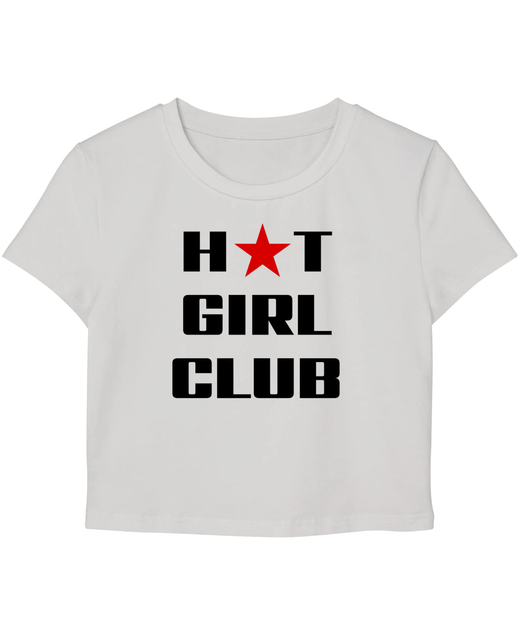 White Baby Tee Front Design