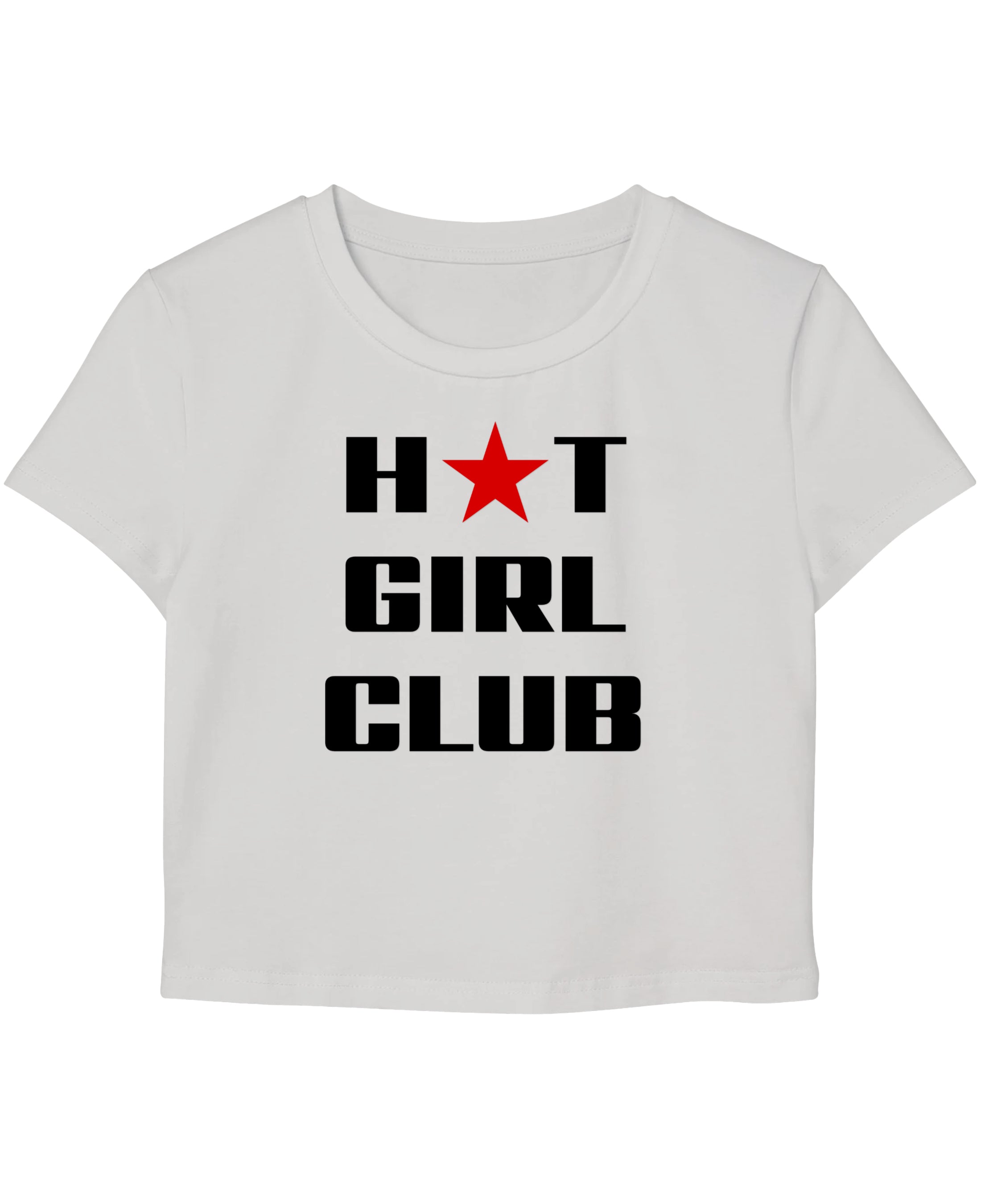 White Baby Tee Front Design