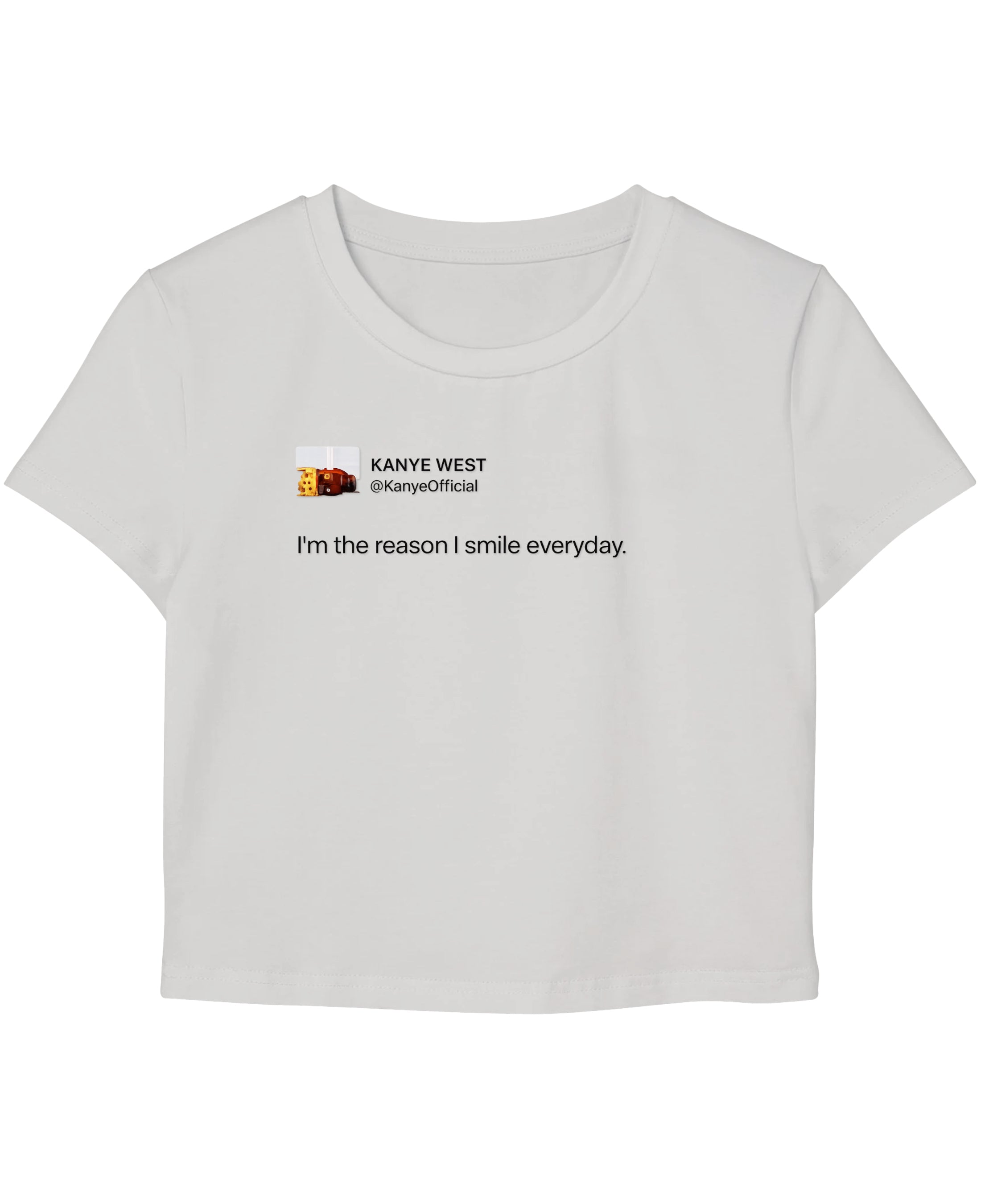 White Baby Tee Front Design