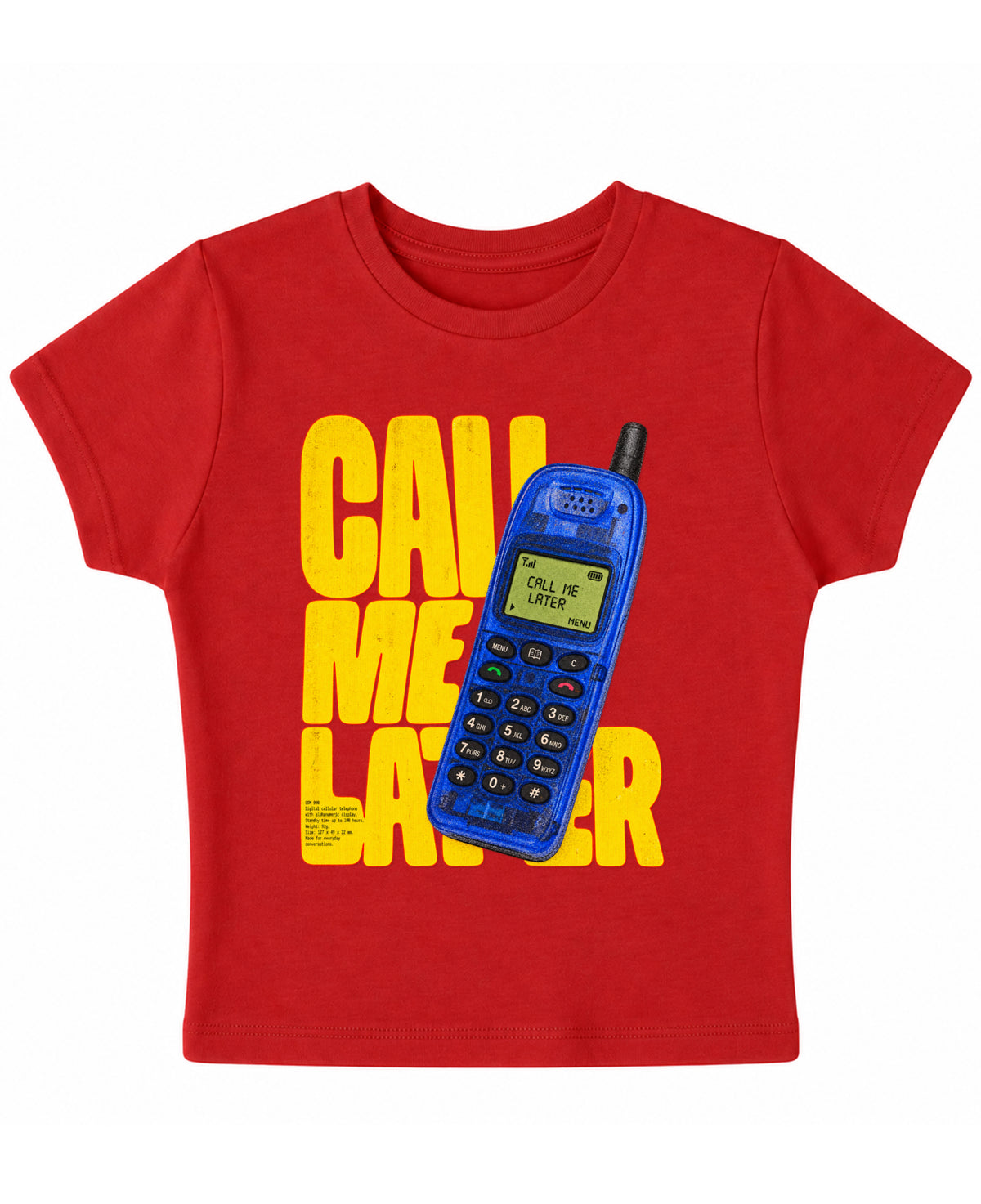 Red Baby Tee Front Design