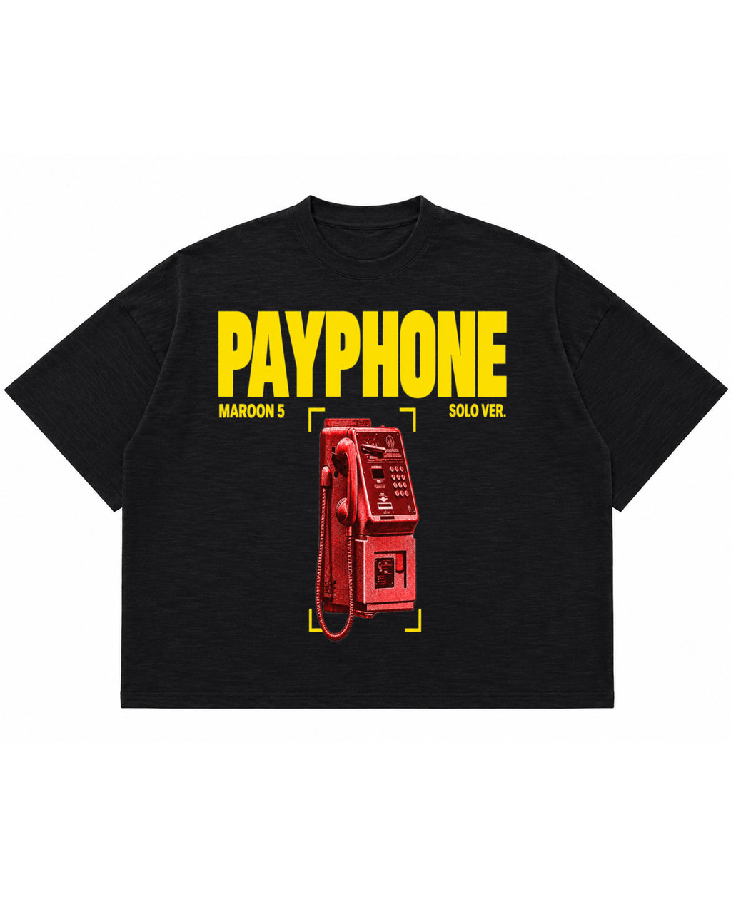 Graphite Boxy Slub tee Front Design