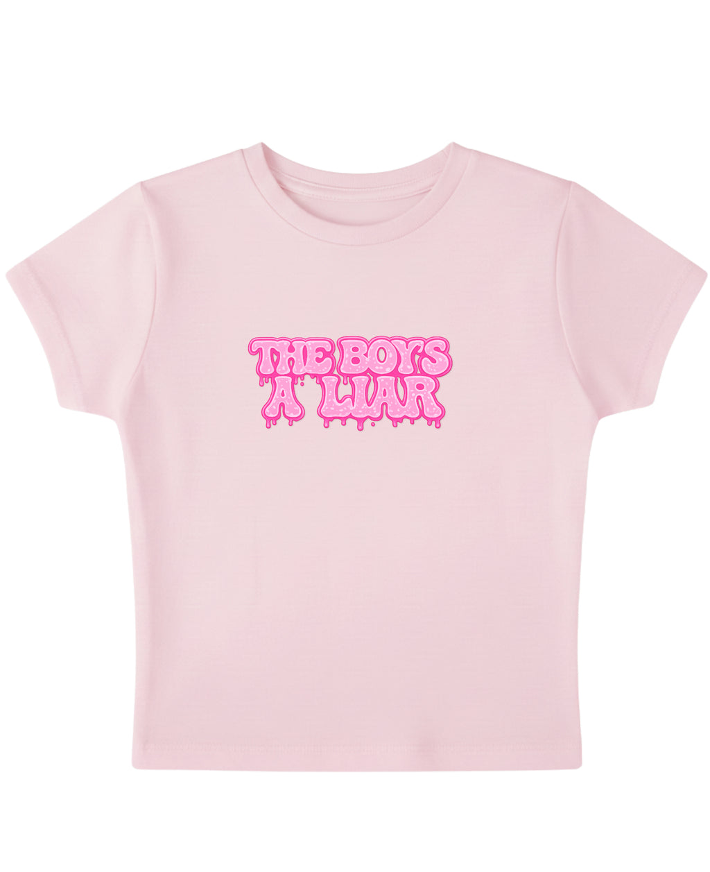 Baby Pink Baby Tee Front Design