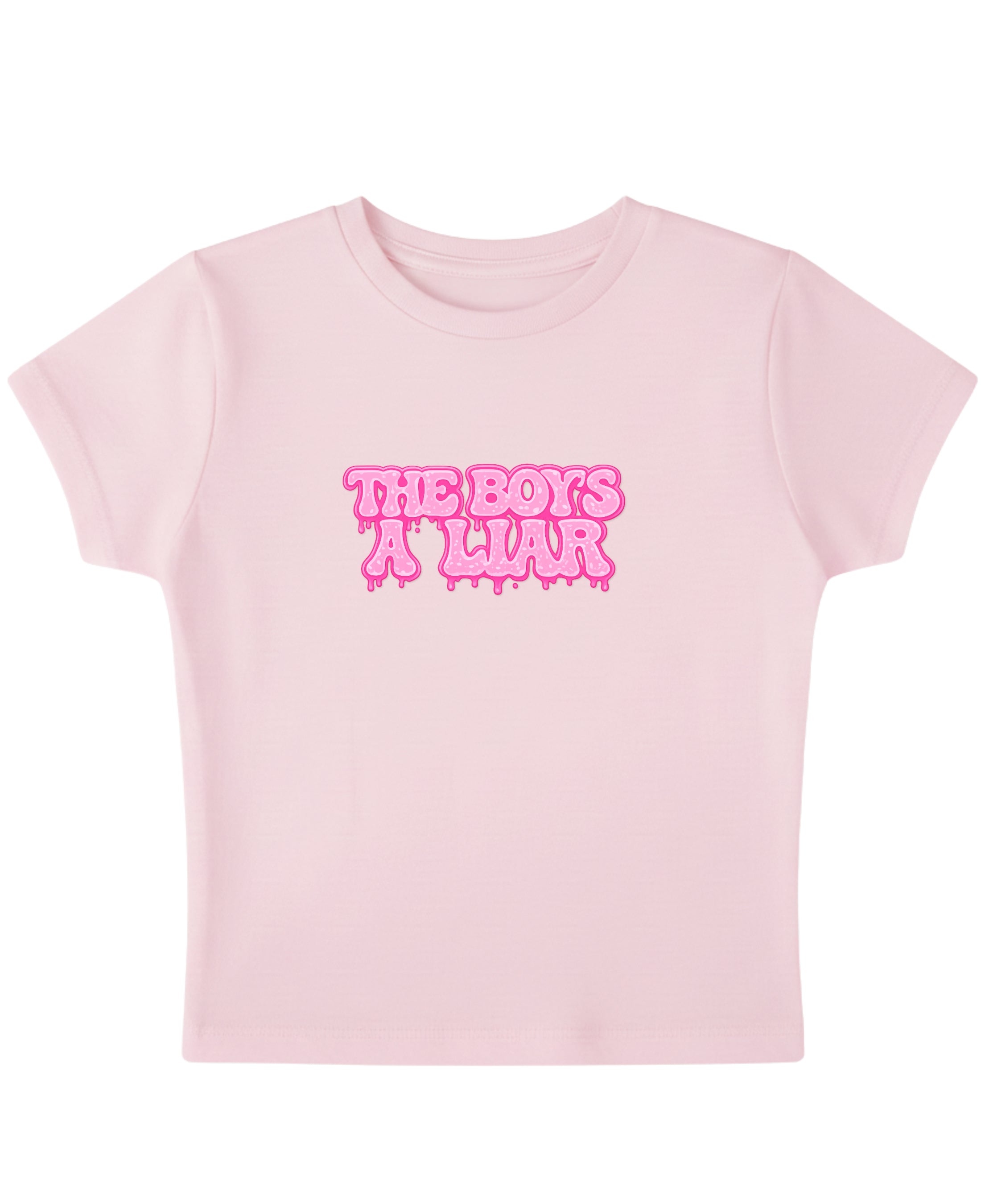 Baby Pink Baby Tee Front Design