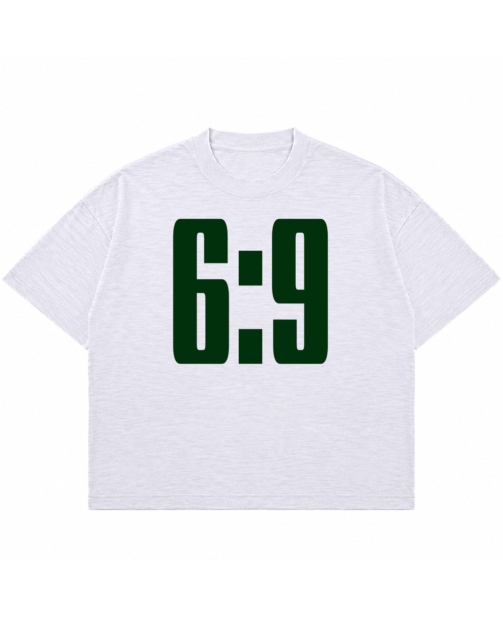 Dusty White Boxy Slub tee Front Design
