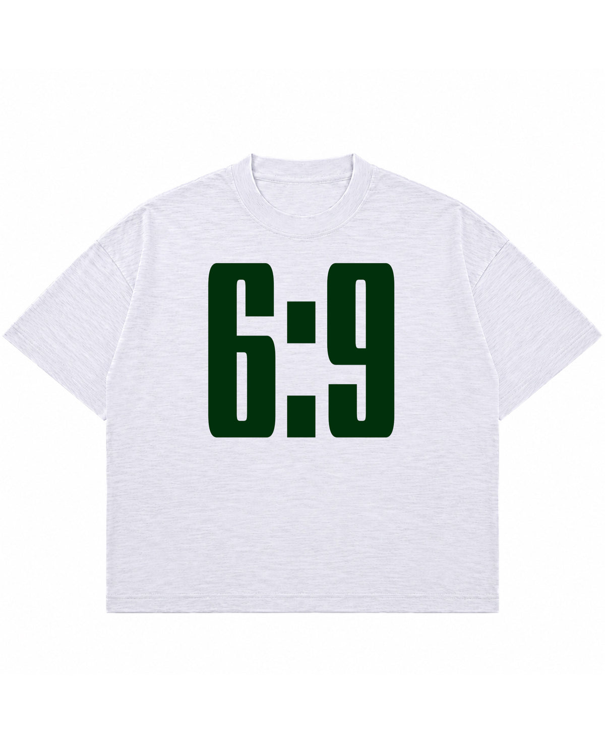 Dusty White Boxy Slub tee Front Design