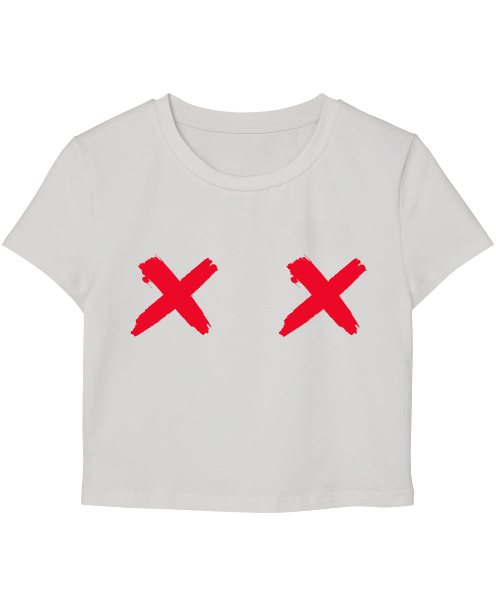 White Baby Tee Front Design