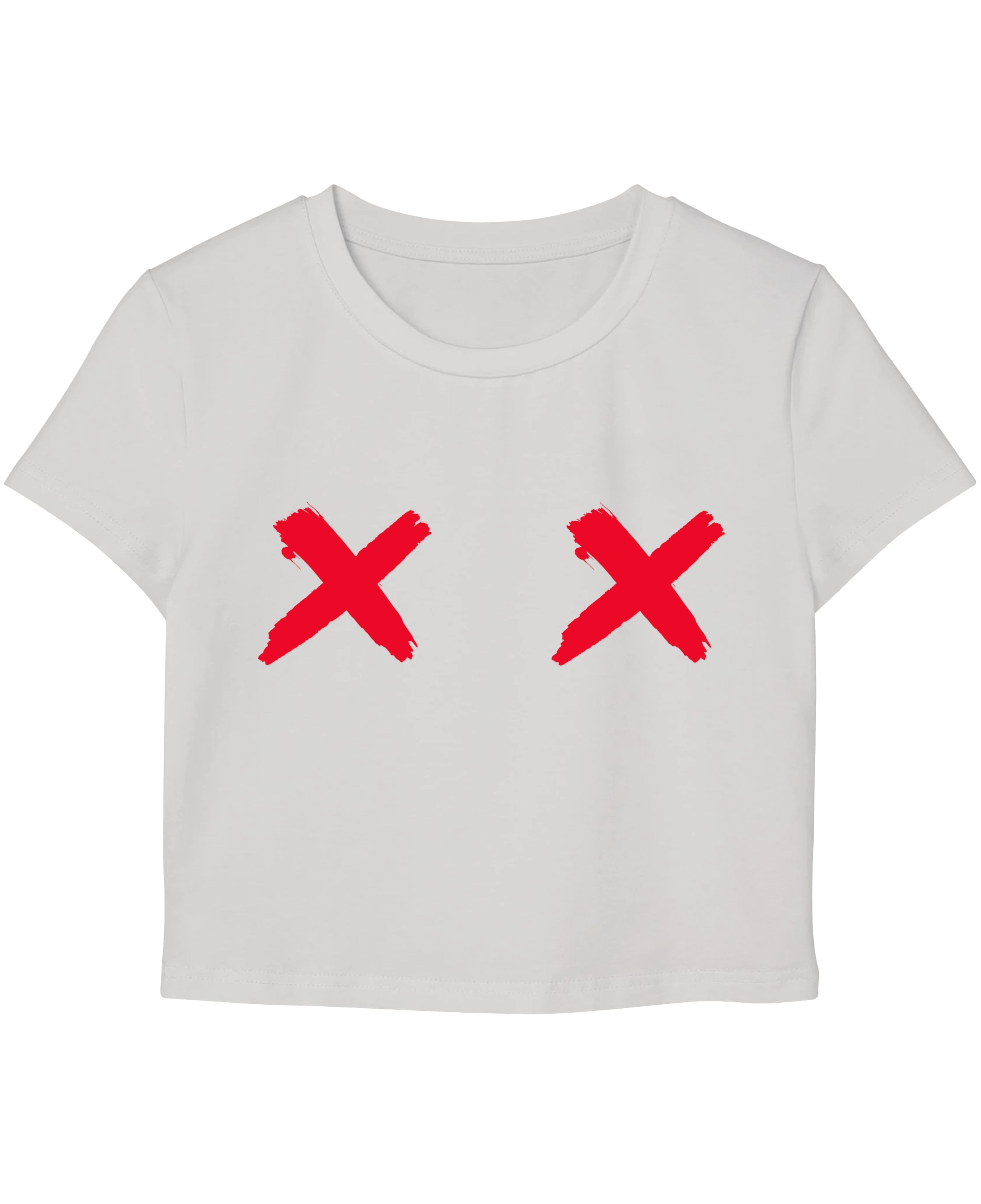 White Baby Tee Front Design