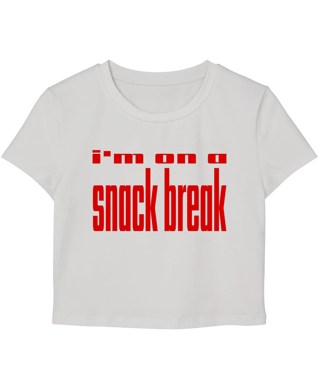 White Baby Tee Front Design