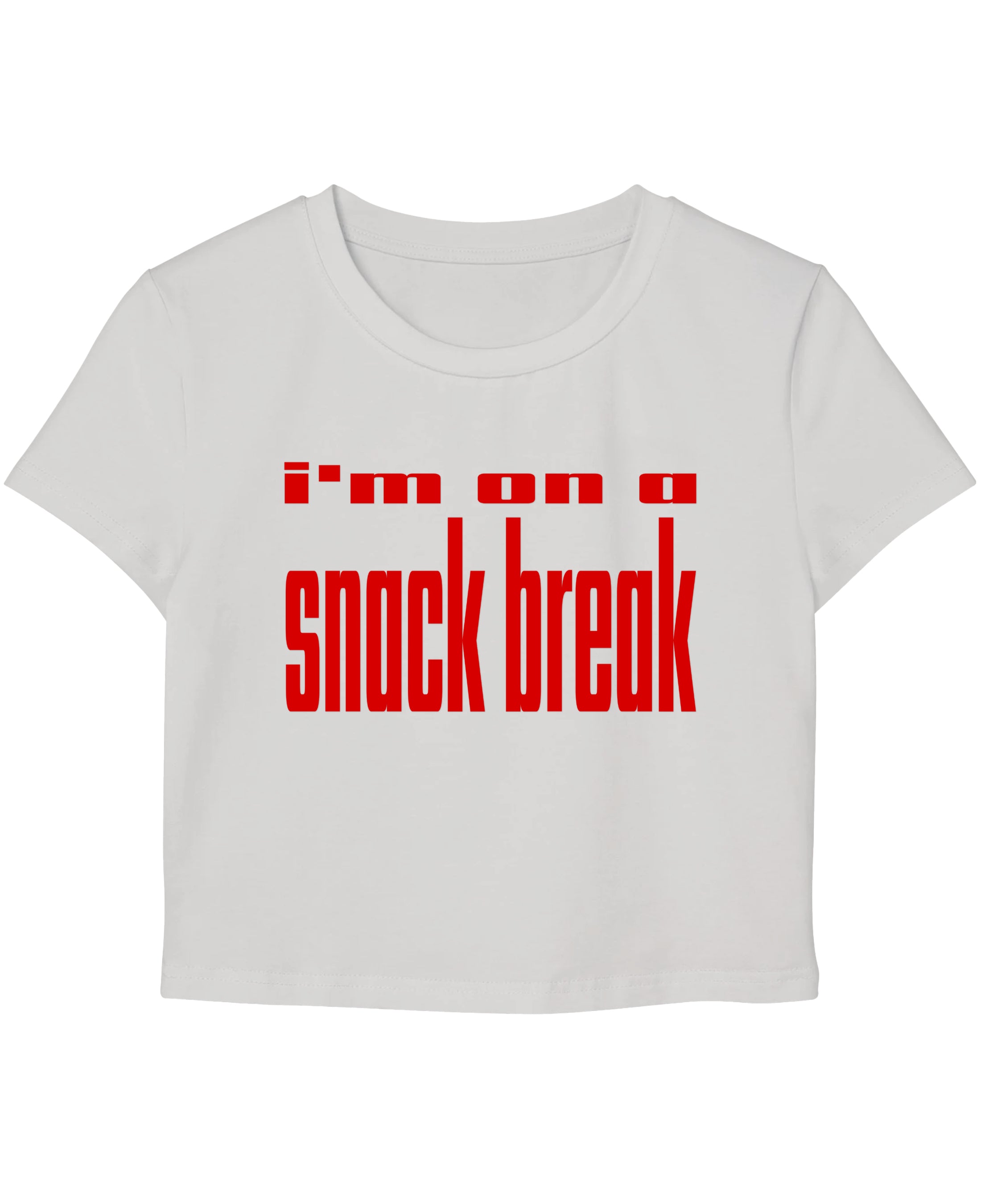 White Baby Tee Front Design