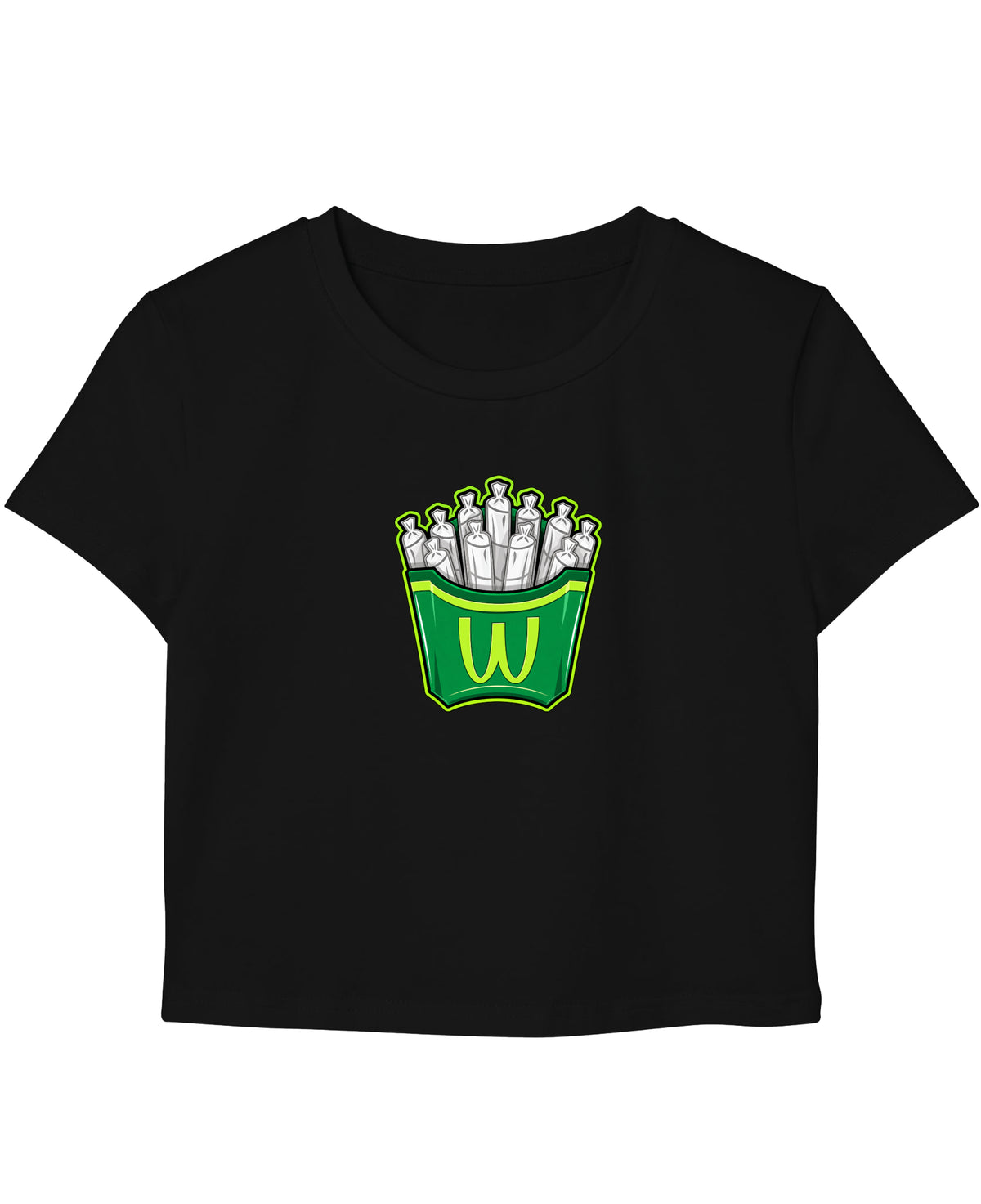 Black Baby Tee Front Design
