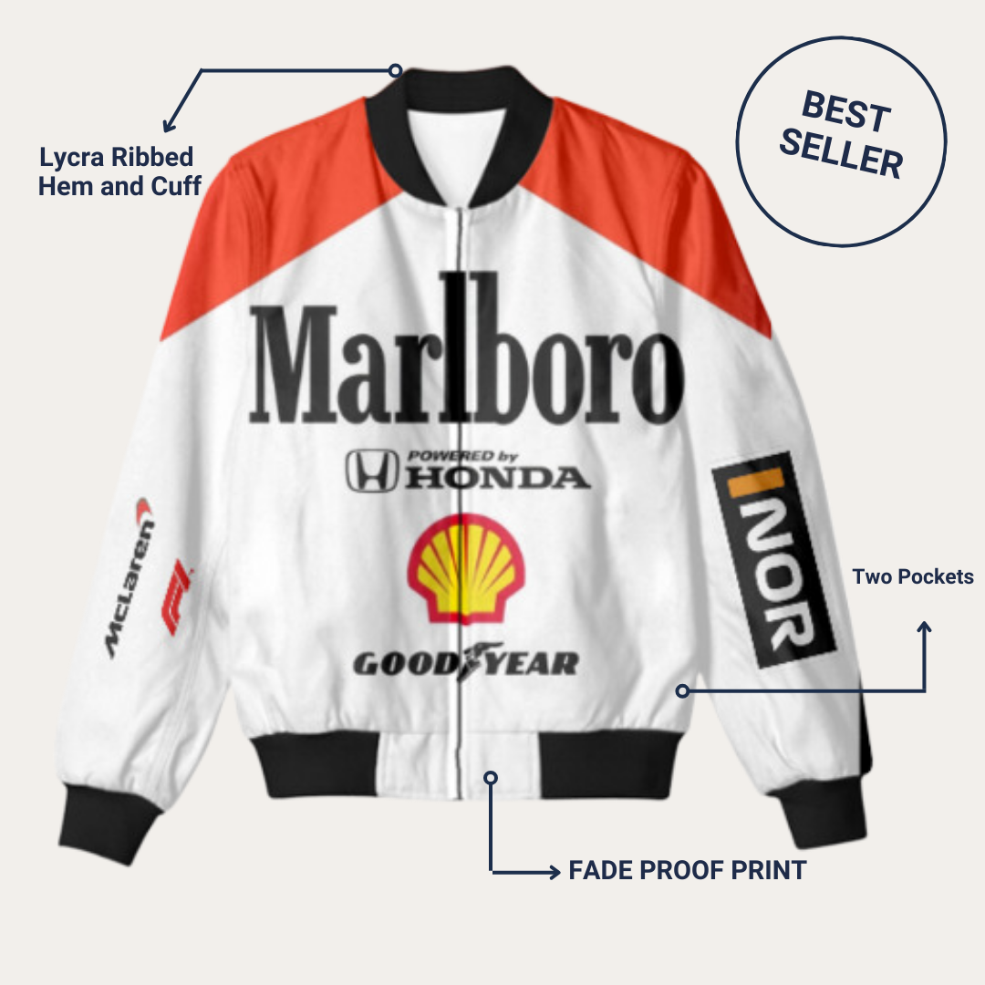Cigarettes Racing Jacket Marlboro F1 Racing Bomber Jacket – Urban Street