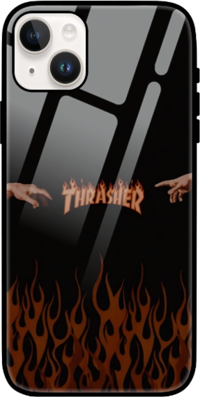 Flames IPhone Glass Back Cover