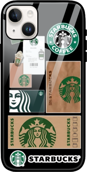 Starbucks Black iPhone Glass Case