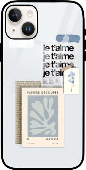 je t'aime Transparent iPhone Glass Cover