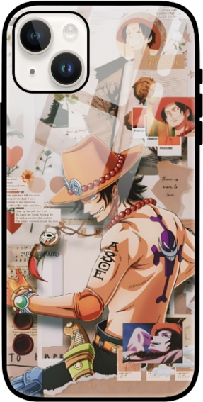 One Piece Ace iPhone Glass Cover