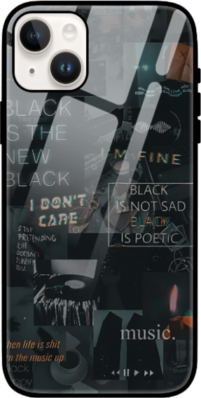 All Black iPhone Glass Cover