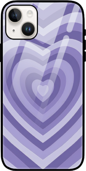 Purple Hearts iPhone Glass Cover